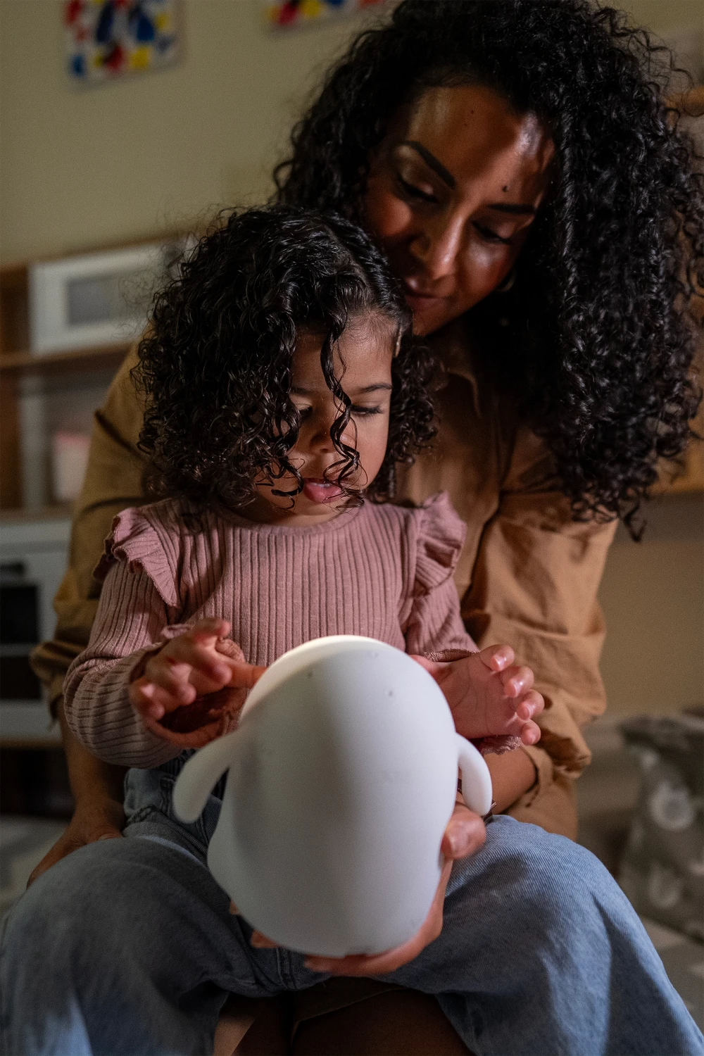 Mother and child with Snorble